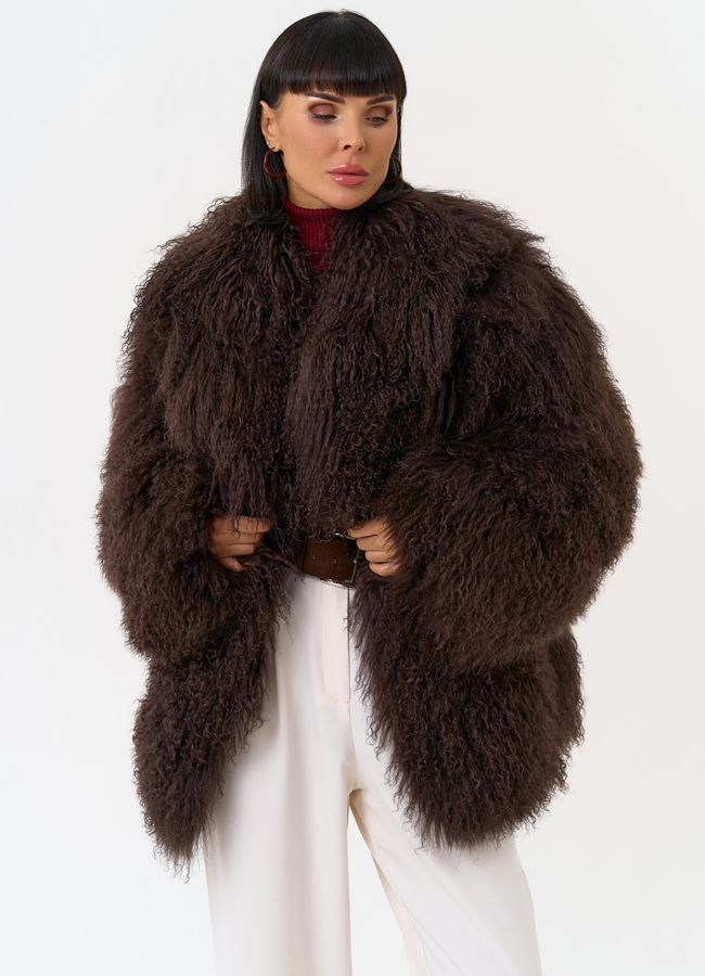 Женская шуба из меха ламы модель № 30635 в рассрочку Женская шуба из меха ламы модель № 30635 в рассрочку