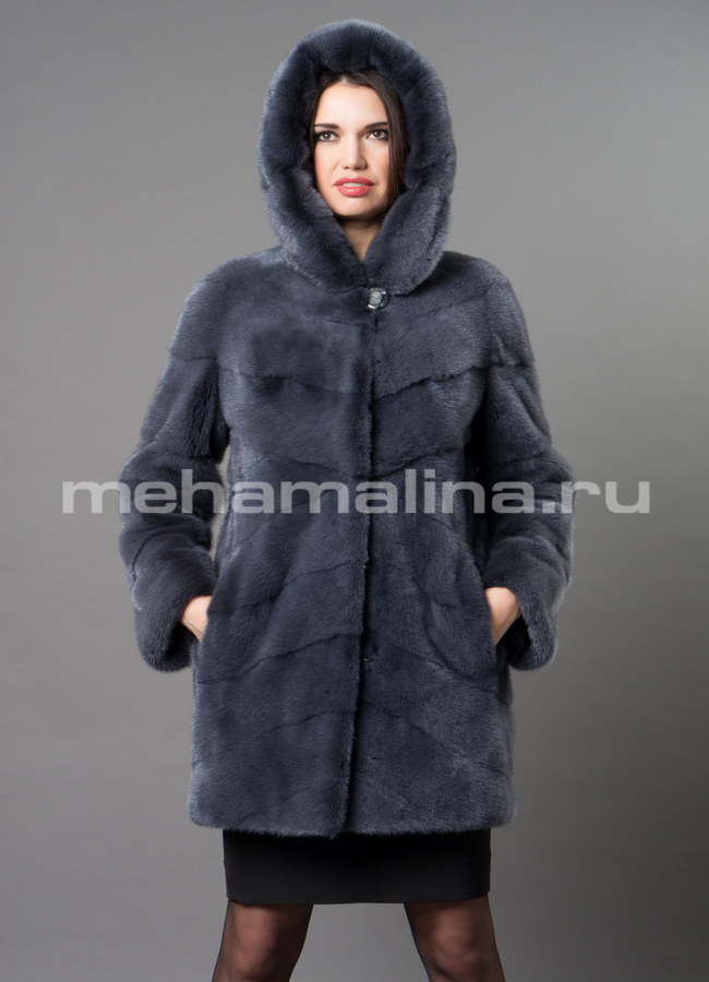 Норковая шуба  модель № S-669 универмаг малина