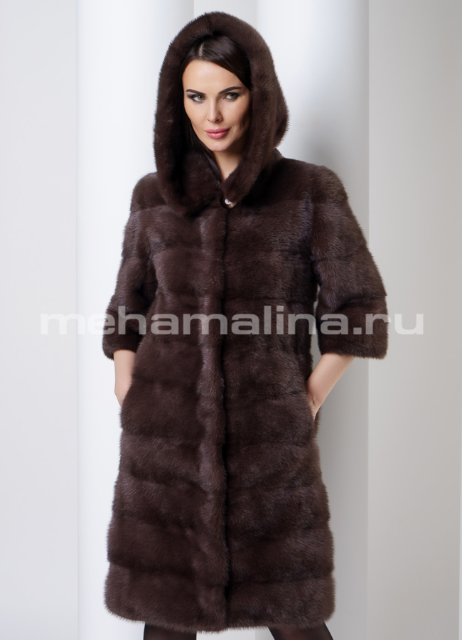 Шуба из норки модель № S-554 универмаг малина