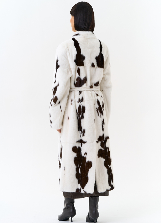 фото Шуба из меха норки в расцветке 