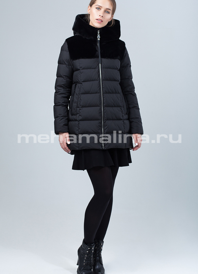 Пуховик женский на биопухе модель № П-276 в кредит