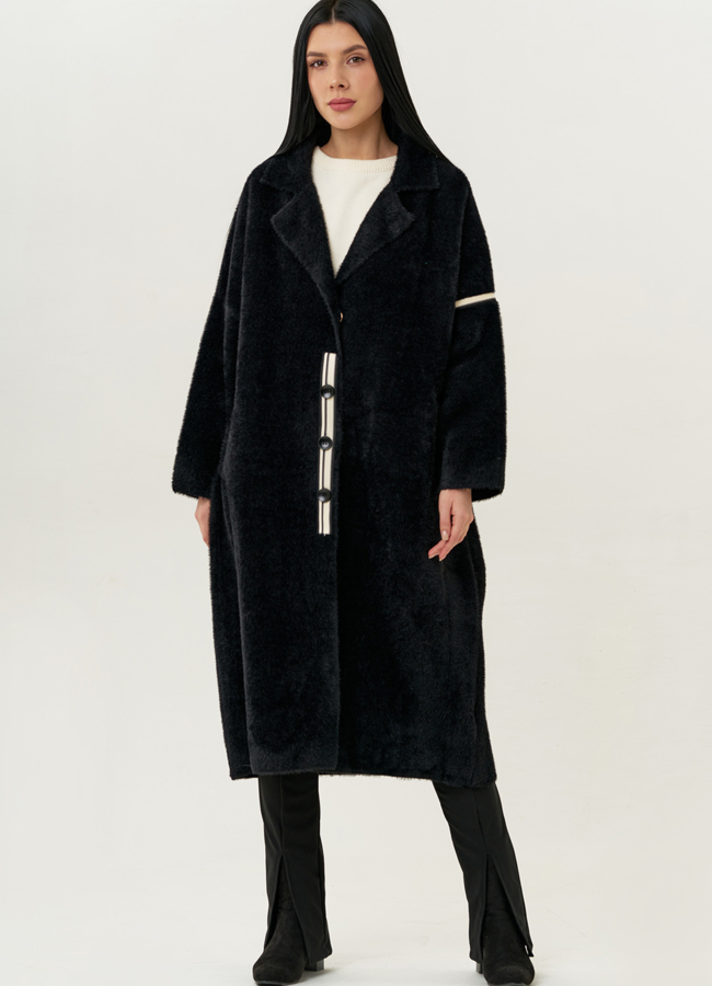 Длинный кардиган оверсайз в черном цвете модель № 703 универмаг малина