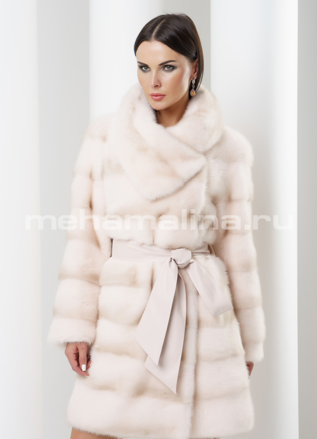 Шуба норка модель № S-446 универмаг малина