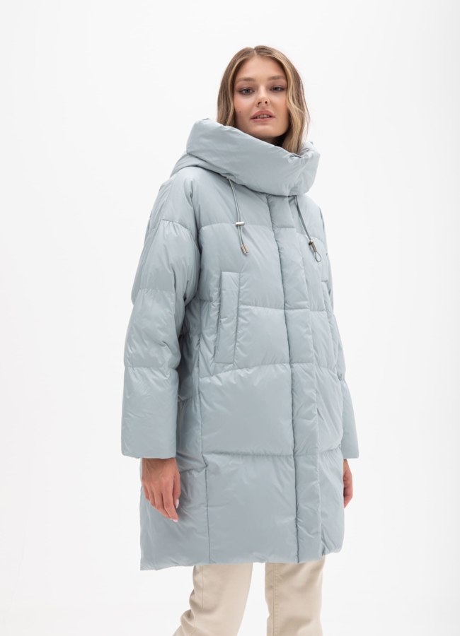 фото Женский пуховик с капюшоном  модель № 25763