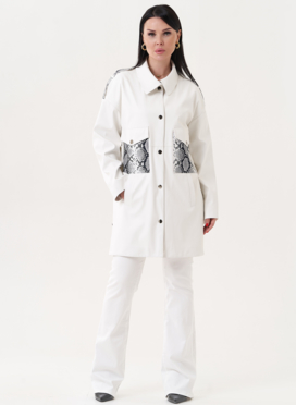 Жакет-рубашка с анималистичными вставками