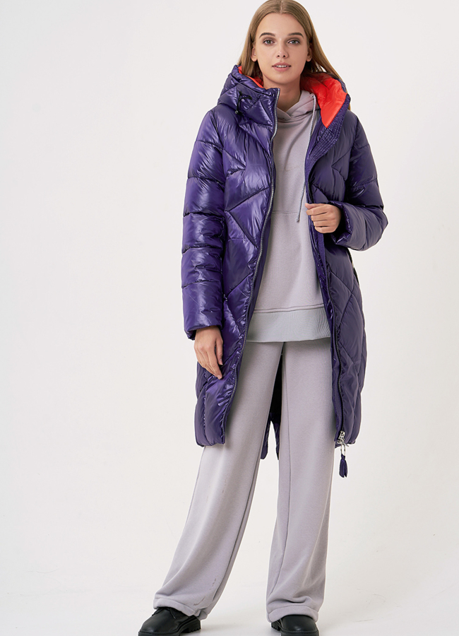 фото Пуховик на молнии с капюшоном модель № 832