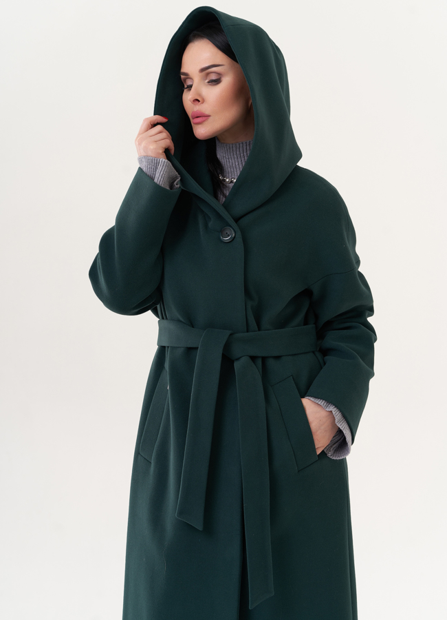 фото Пальто с капюшоном модель № 25608