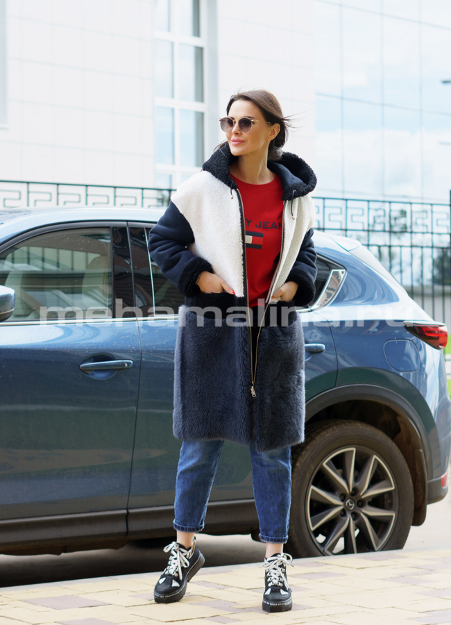 Дубленка Perre из меринело модель № 7765 универмаг малина