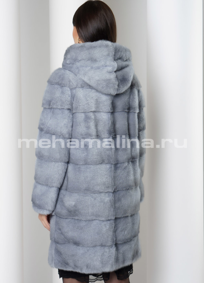 Норковая шуба поперечная, трансформер  модель № S-759 универмаг малина