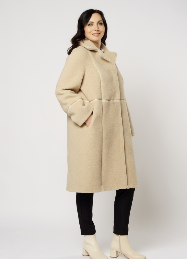 фото Шуба двусторонняя из эко меха  модель № 49