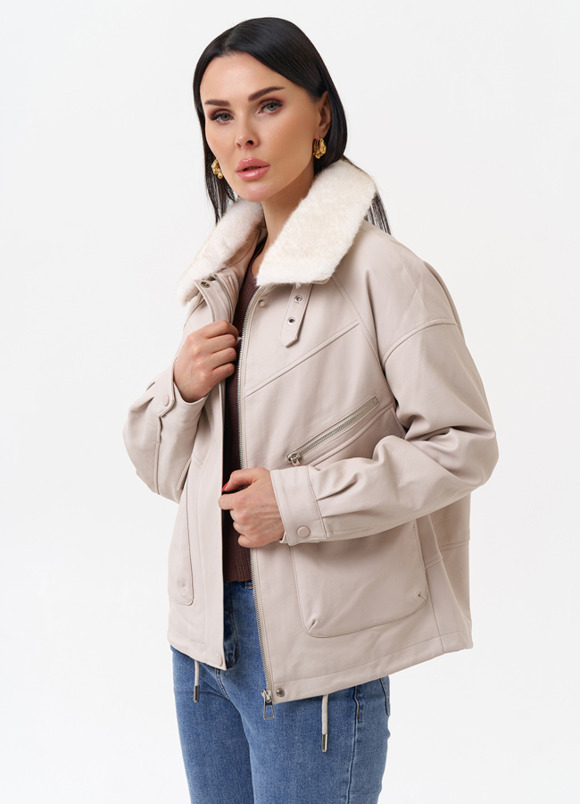 фото Демисезонная куртка из эко материалов модель № 2180