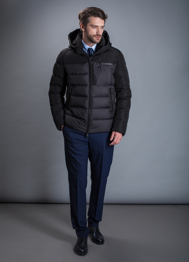 Зимняя куртка мужская модель № КМ-65 меха малина