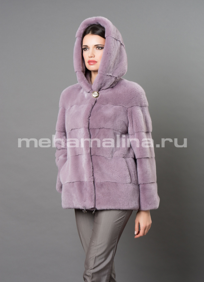 Норковая шуба  модель № S-671 универмаг малина