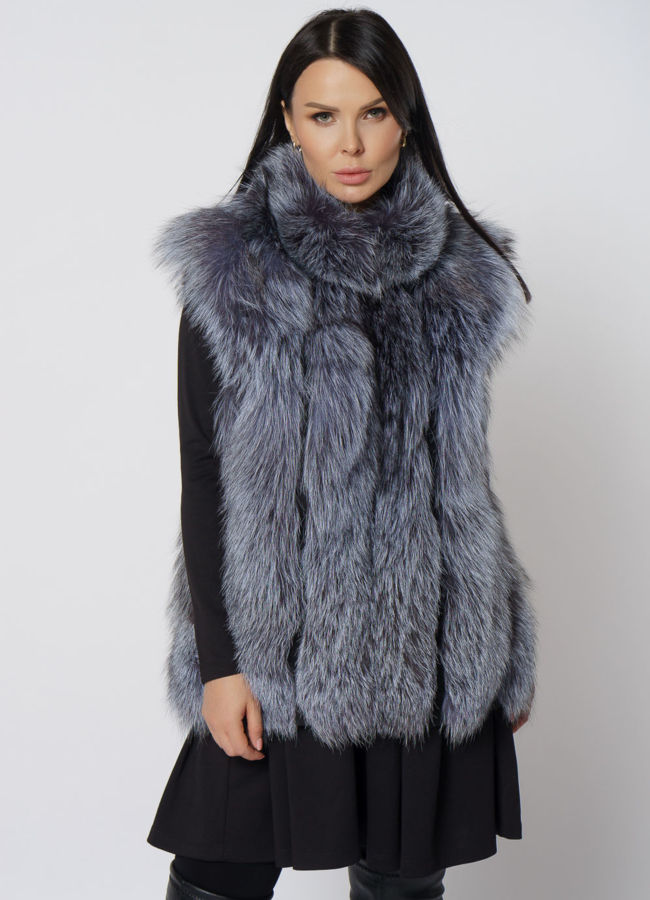 Жакет из чернобурки модель № 21726 универмаг малина