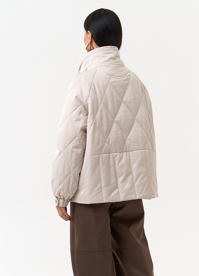 фото Женская утепленная куртка с воротником стойкой модель № 30036