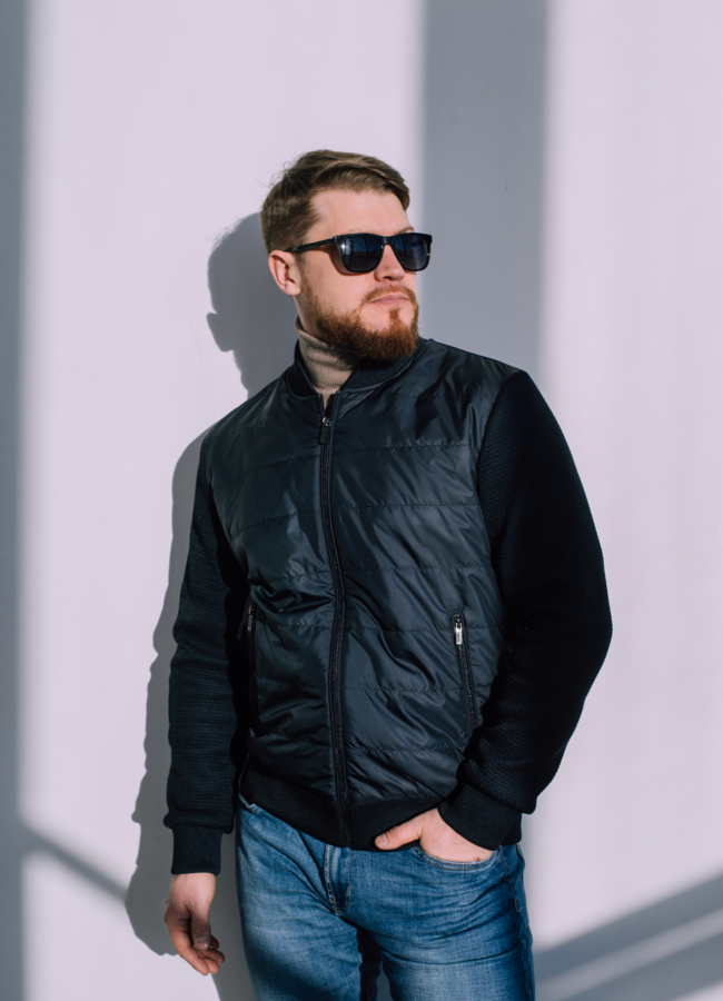 Куртка бомбер синего цвета  модель № 22457 универмаг малина Куртка бомбер синего цвета  модель № 22457 универмаг малина