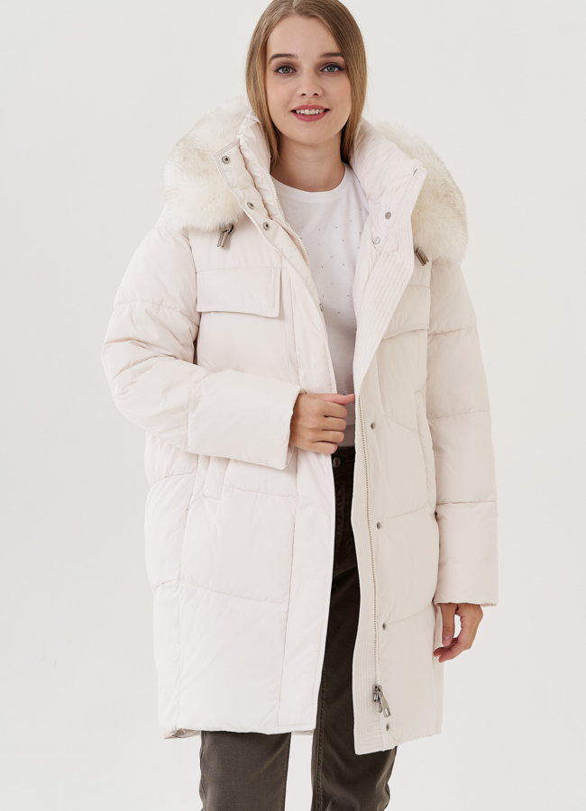 Пуховик женский с капюшоном  модель № 25031 в кредит