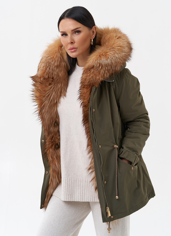 Куртка - парка с мехом модель № 29186 универмаг малина