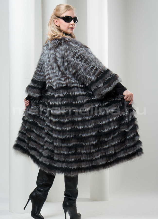 фото Меховое пальто из чернобурки модель № М-24