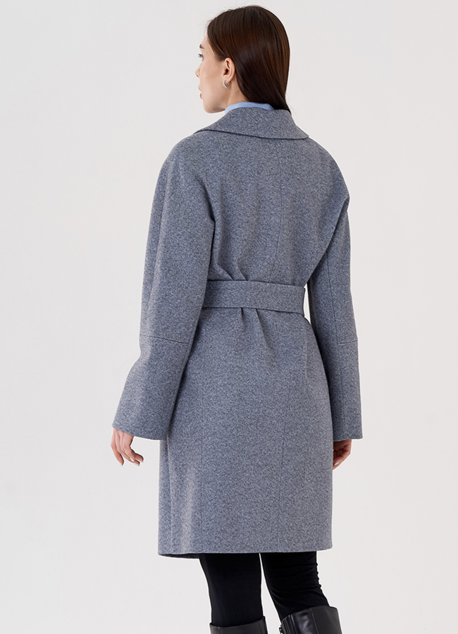 Женское пальто в рубчик модель № 23624 в кредит