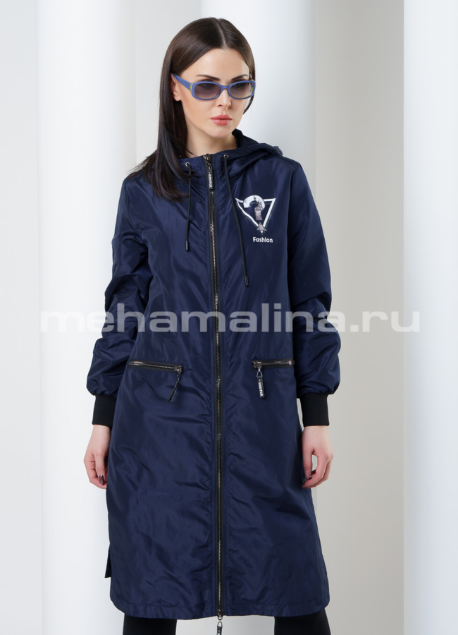 Плащ женский модель № PK-16 меха малина