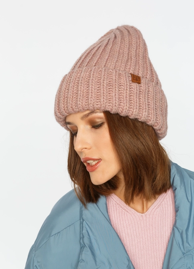 Шапка женская Marhatter с шерстью альпака  модель № 12116/2 меха малина