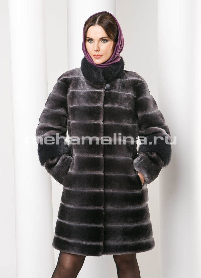 Шуба мутон модель № S-489 универмаг малина