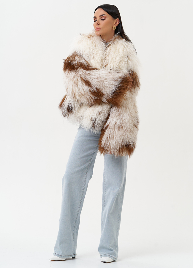 Женская шуба из меха ламы модель № 31038 универмаг малина Женская шуба из меха ламы модель № 31038 универмаг малина