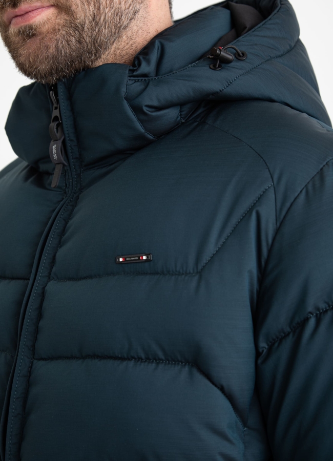 Мужской пуховик с капюшоном  модель № 25903 универмаг малина