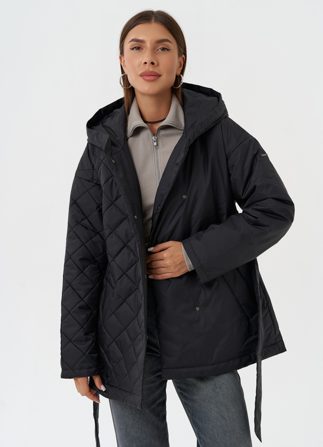 Женская куртка с акцентной стежкой модель № 28436 универмаг малина