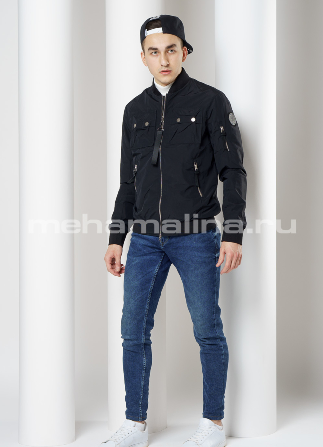 Куртка бомбер с накладными карманами модель № 5310 в кредит