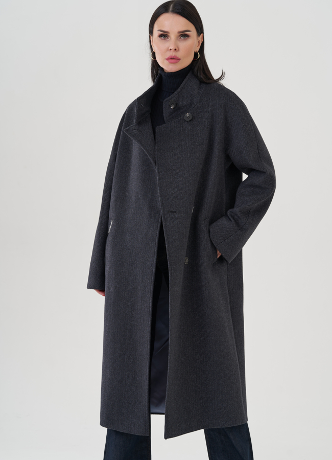 Пальто женское в цвете графит модель № 24756 универмаг малина
