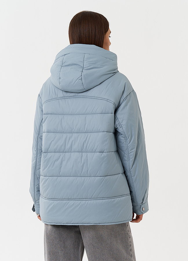 Куртка на био пухе с капюшоном модель № 28284 универмаг малина