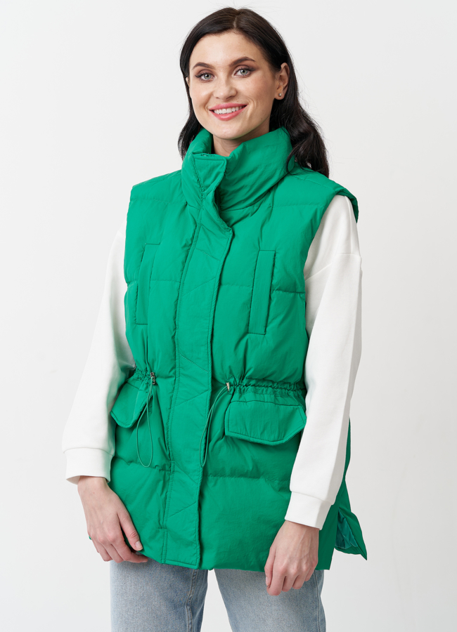 Жилет женский  модель № 24489 меха малина