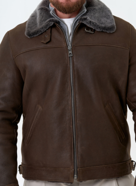 Мужская натуральная дубленка