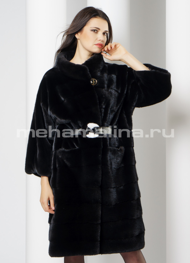 Норковая шуба  модель № S-649 универмаг малина