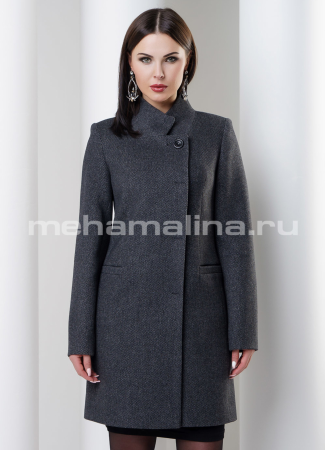 Шерстяное пальто Avalon модель № BP-93 меха малина