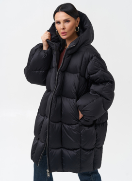 Женский пуховик с капюшоном 