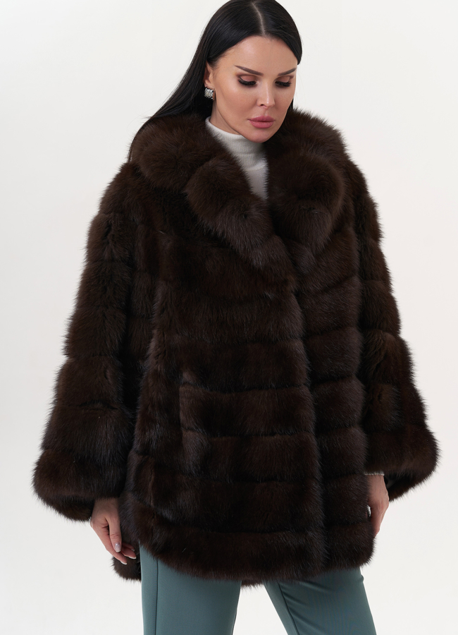 Шуба из куницы  модель № 26173 универмаг малина