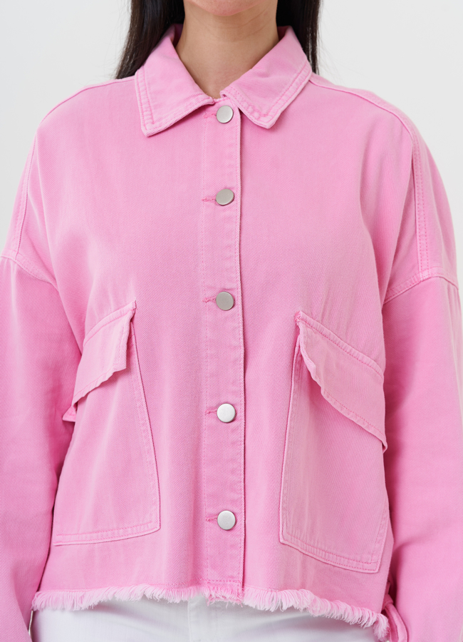 Укороченная джинсовая куртка модель № 27527 универмаг малина