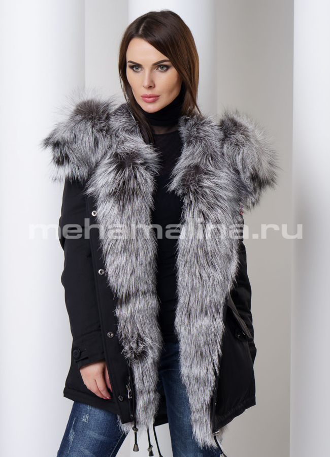 Женская парка Malina siberian wear модель № П-159 меха малина