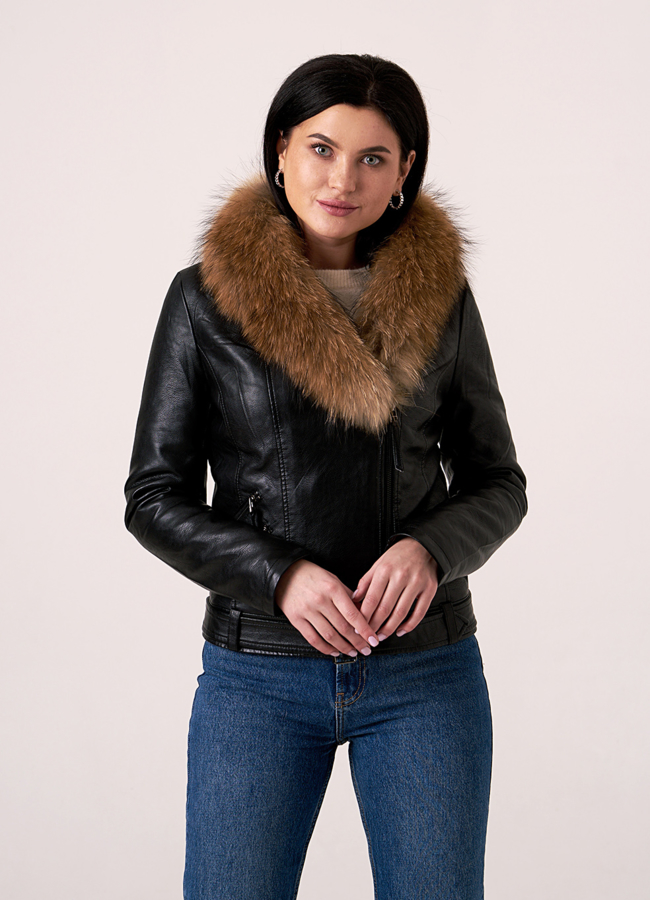 Куртка косуха из эко кожи утепленная модель № 1509 универмаг малина