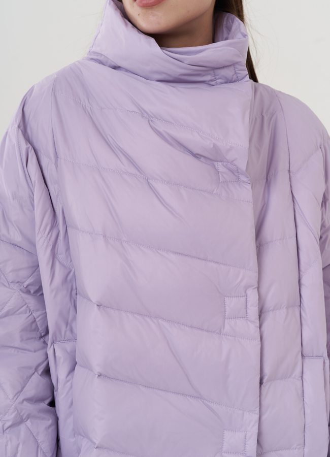 Женский пуховик оверсайз  модель № 25959 универмаг малина