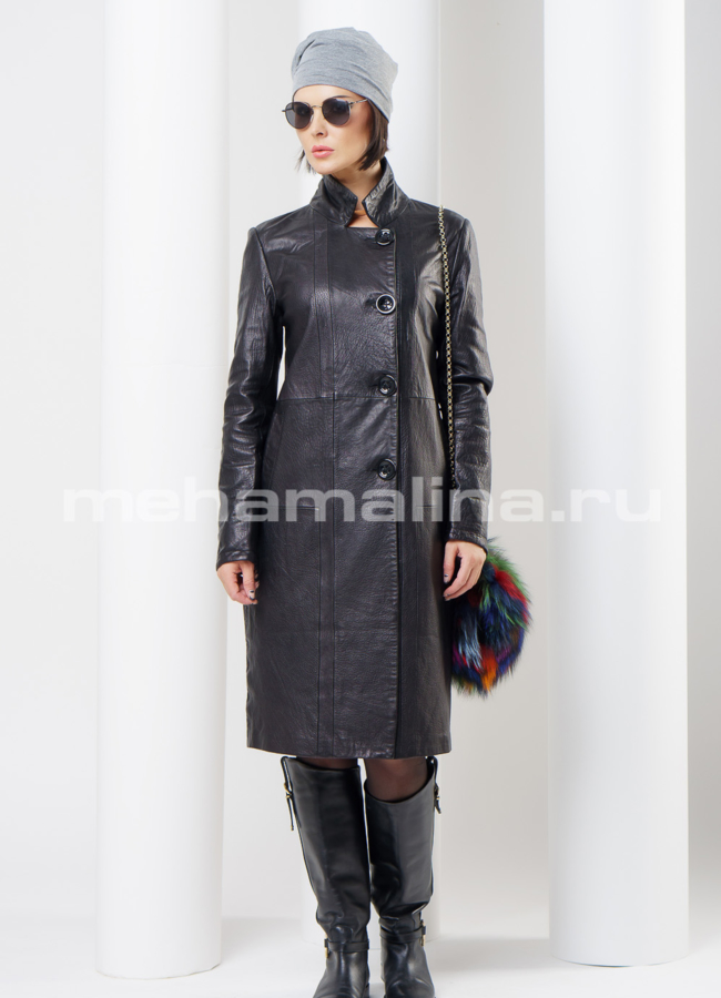 Кожаный плащ модель № K-315 в рассрочку