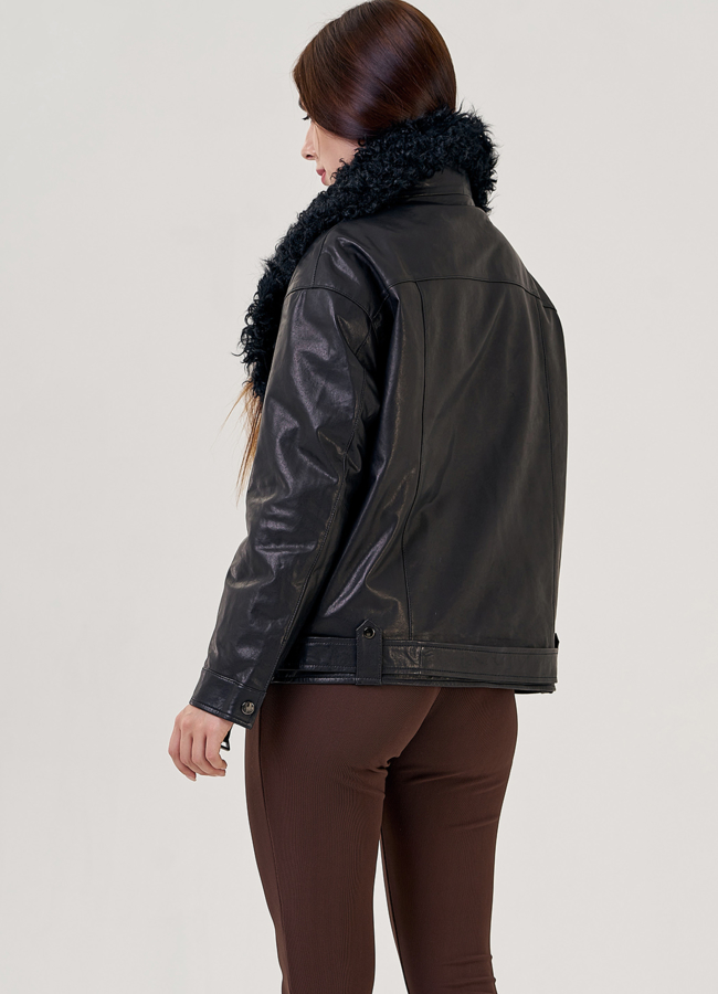 Куртка женская из натуральной кожи модель № 23263 в кредит