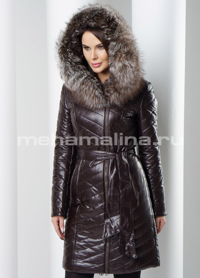 Пуховик с капюшоном модель № 8120 универмаг малина