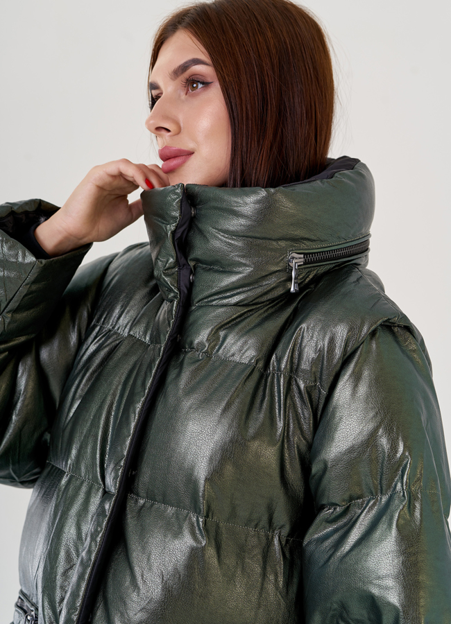 Женский эко пуховик-трансформер Malina Siberian модель № 23439 универмаг малина