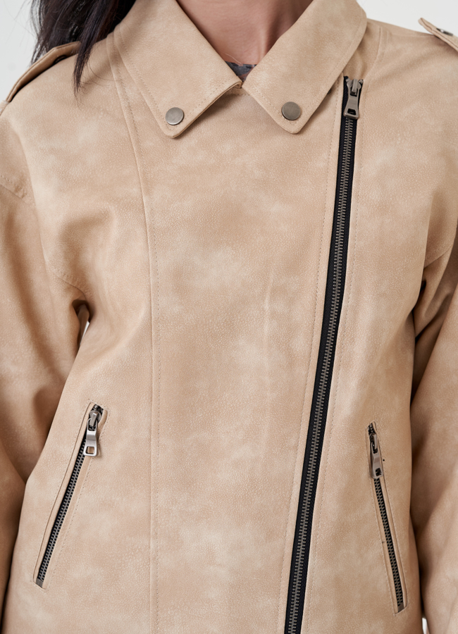 Женская куртка косуха из эко кожи  модель № 24447 универмаг малина