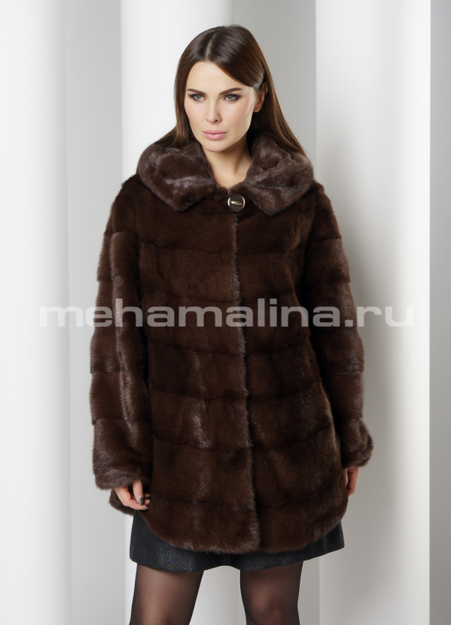 Шуба из норки модель № S-674 универмаг малина