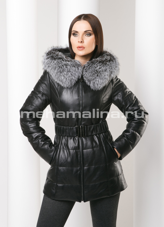 Укороченный пуховик модель № П-120 в кредит